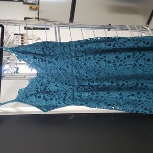 Astr Teal Lace dress
